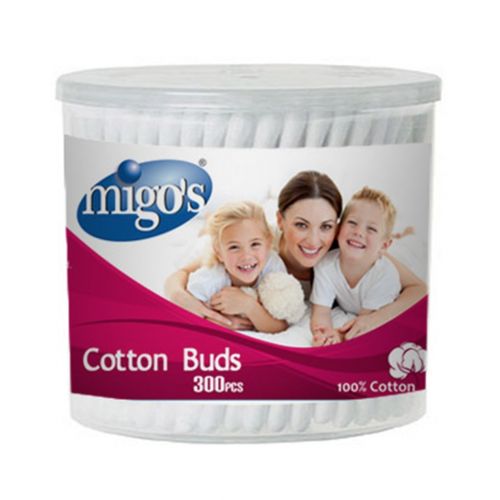 Migo'S Cotton Buds Round Box - 300 Pcs