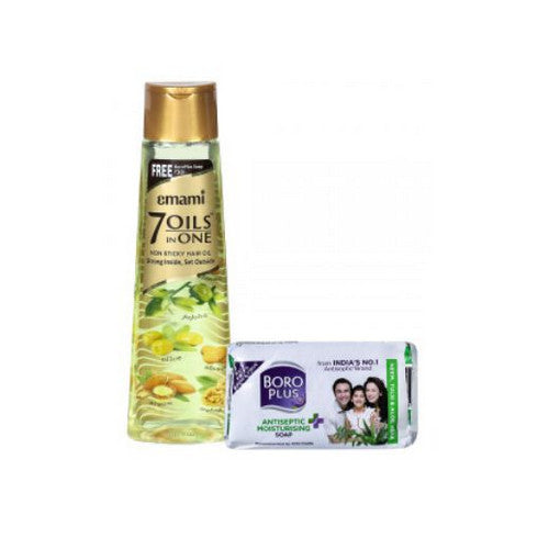 Emami 7 Oils 200ml + Soap Gift