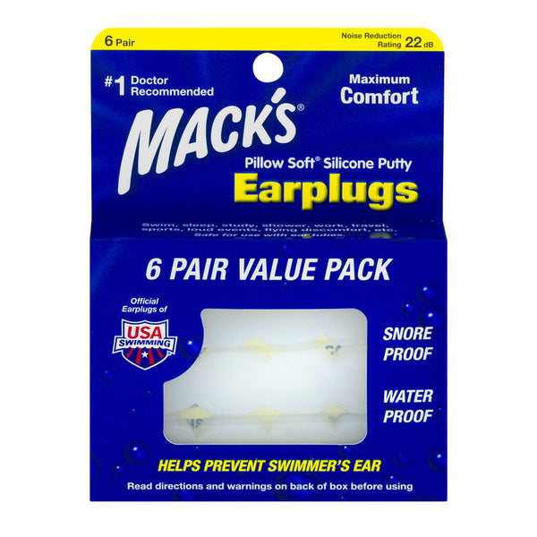 MACKS EAR PLUGS SILICONE 12 PCS