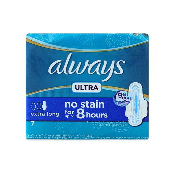 ALWAYS ULTRA  extra LONG 7PCS blue