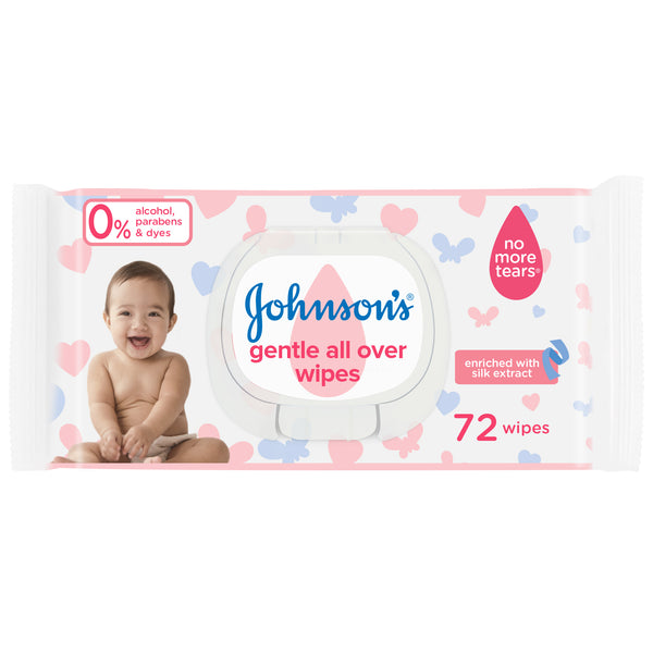 Johnson's Gentle All Over Wipes 72 Count
