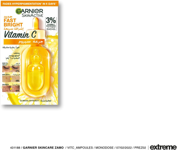GARNIER Fast Bright Vit C Serum 6 amp