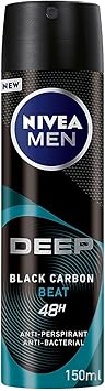 NIVEA MEN SPRAY 150ML DEEP BLACK CARBON 20%