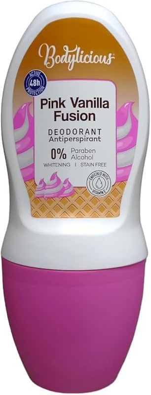 Bodylicious Pink Vanilla Fusion Roll on 50ml pink