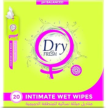 dry acti fresh intimate wipes 20pcs musk