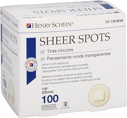 EXACTA AID CLEAR SHEER SPOTS 100 PCS