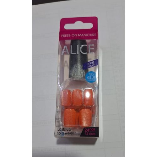 alice AS-235 press on nails  saumon nacre