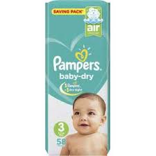 PAMPERS 3- 58pcs