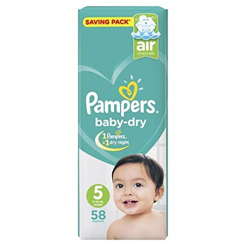 PAMPERS 5- 58pcs