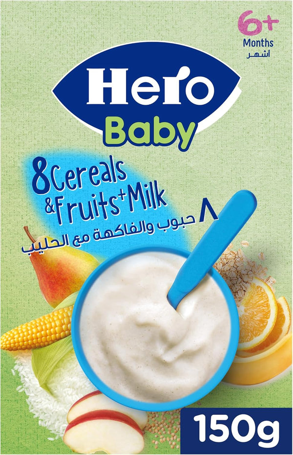 HERO CEREAL 8 cereals & fruit w milk