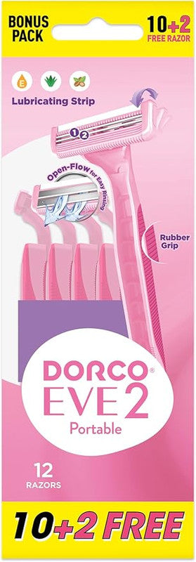 DORCO EVE2 10+2 DISPOSABLE RAZORS