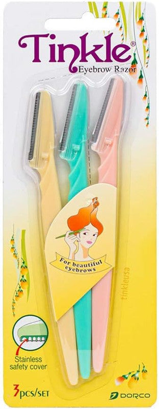 Dorco Tinkle Eye Brow Razor 3 pcs Fixed