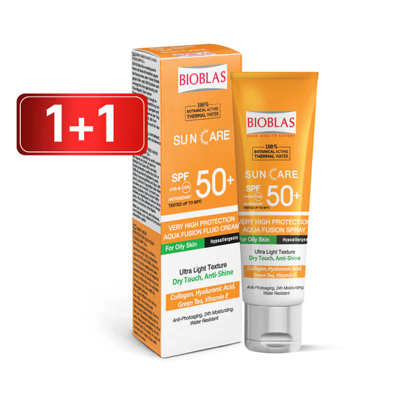 Bioblas Suncare Aqua Fusion Fluid Cream For Oily Skin 40 Ml Offer (1+1 free)