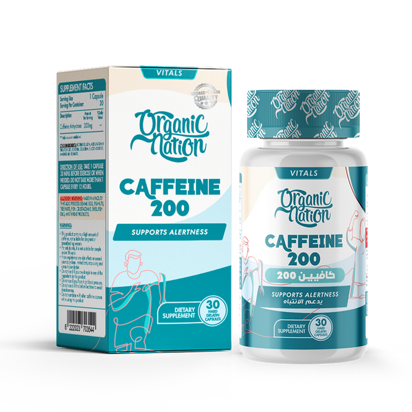 Organic Nation Caffeine 200 30 tabs