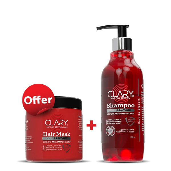CLARY SHAMPOO 300ML & HAIR MASK JAR 300ML OFFER