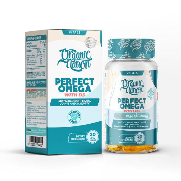 Organic Nation Perfect Omega w D3 30 tabs