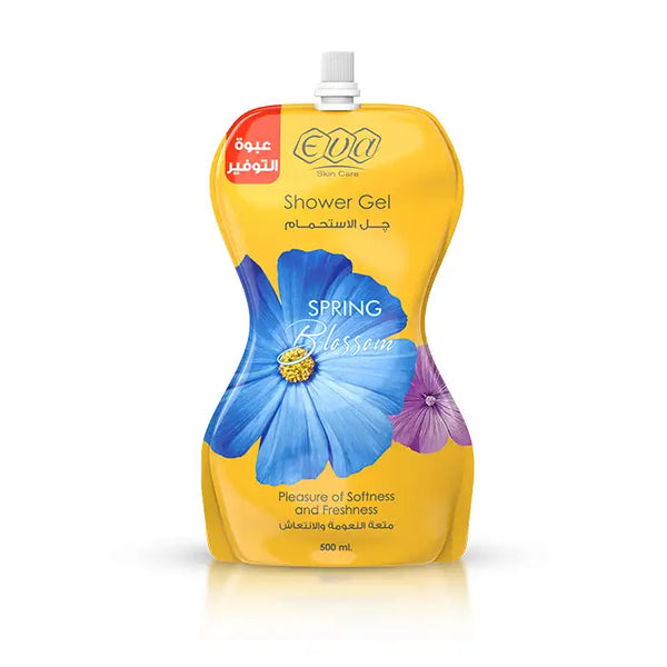 Eva skin care shower gel pouch 500ml spring blossom