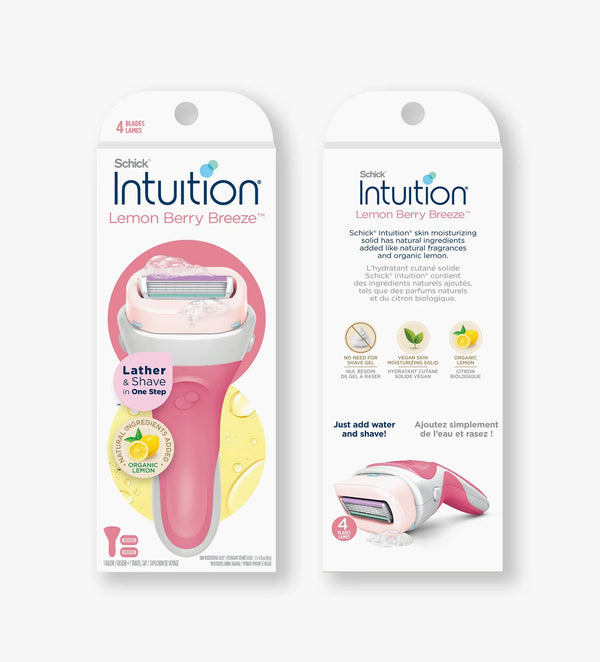 Intuition Lemon Berry BreezeTM Razor 1 handle + 2 ct.