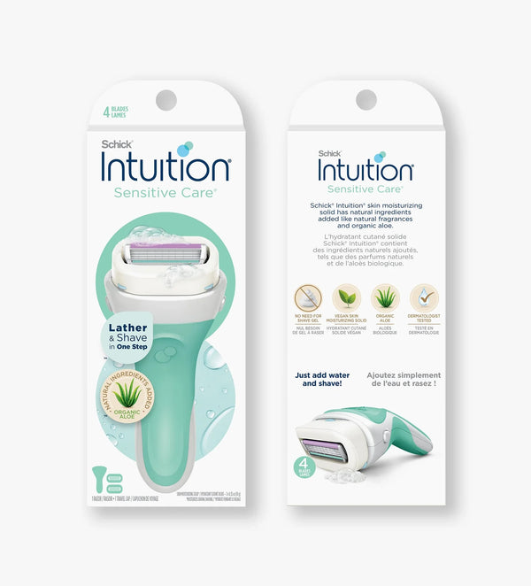 Intuition Sensitive Care BreezeTM Razor 1 handle + 2 ct.