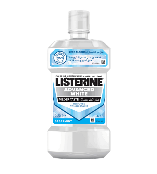 LISTERINE Advanced White Milder Taste Mouthwash 500ml