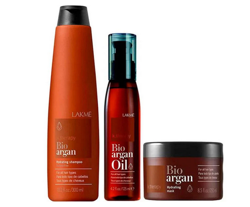 Lakme Bio Argan Treatment Set -Shampoo 330ml-Oil 125ml-Mask 250ml
