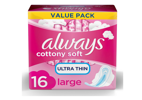 always Cotton Soft Ultra Thin Long Sanitary Pads with Wings 16 Pads