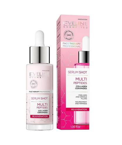 EveLine Serum Shot Multipeptides rejuvenating treatment for face, neck and neckline30ML