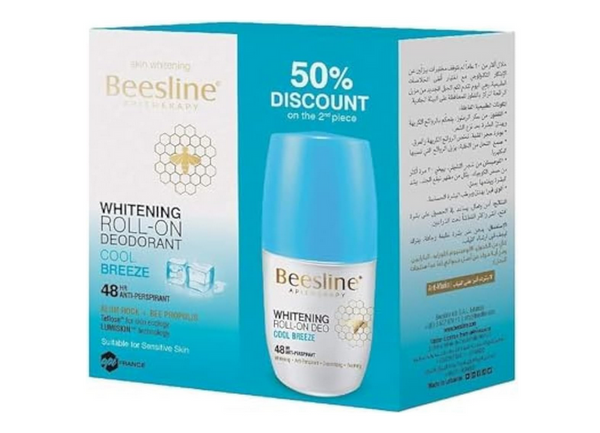 Beesline Cool Breeze Fragrance Whitening Roll-On Deodorant 50 ml 1+1 Free