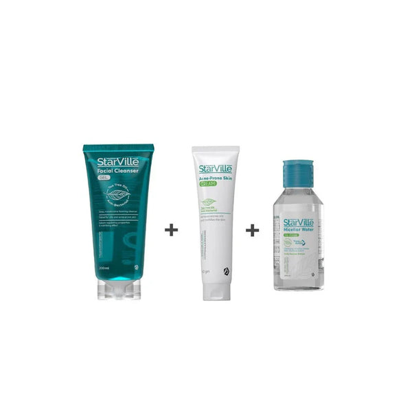 Starville cleanser 200ml+Acne cream+Micellar water