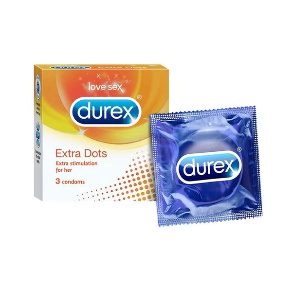 Durex Extra Dots Condoms - 3 Condoms