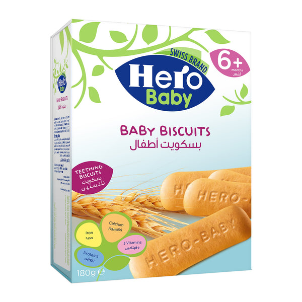 HERO Baby Biscuits Teething Biscuits for 6 Months 180gm