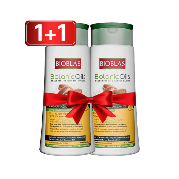Bioblas Anti-Hair Loss With Argan Shampoo 200 Ml 1+1free