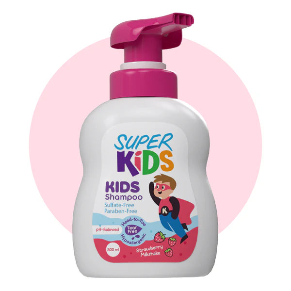 Superkids Kids Strawberry Milkshake Shampoo 300 ml