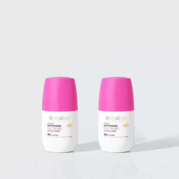 Beesline Cotton Candy Fragrance Whitening Roll-On Deodorant 50 ml 1+1 Free